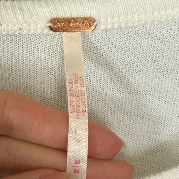 Free People Catalina mini Dress tunic white 100% cotton sz medium - Picture 16 of 16